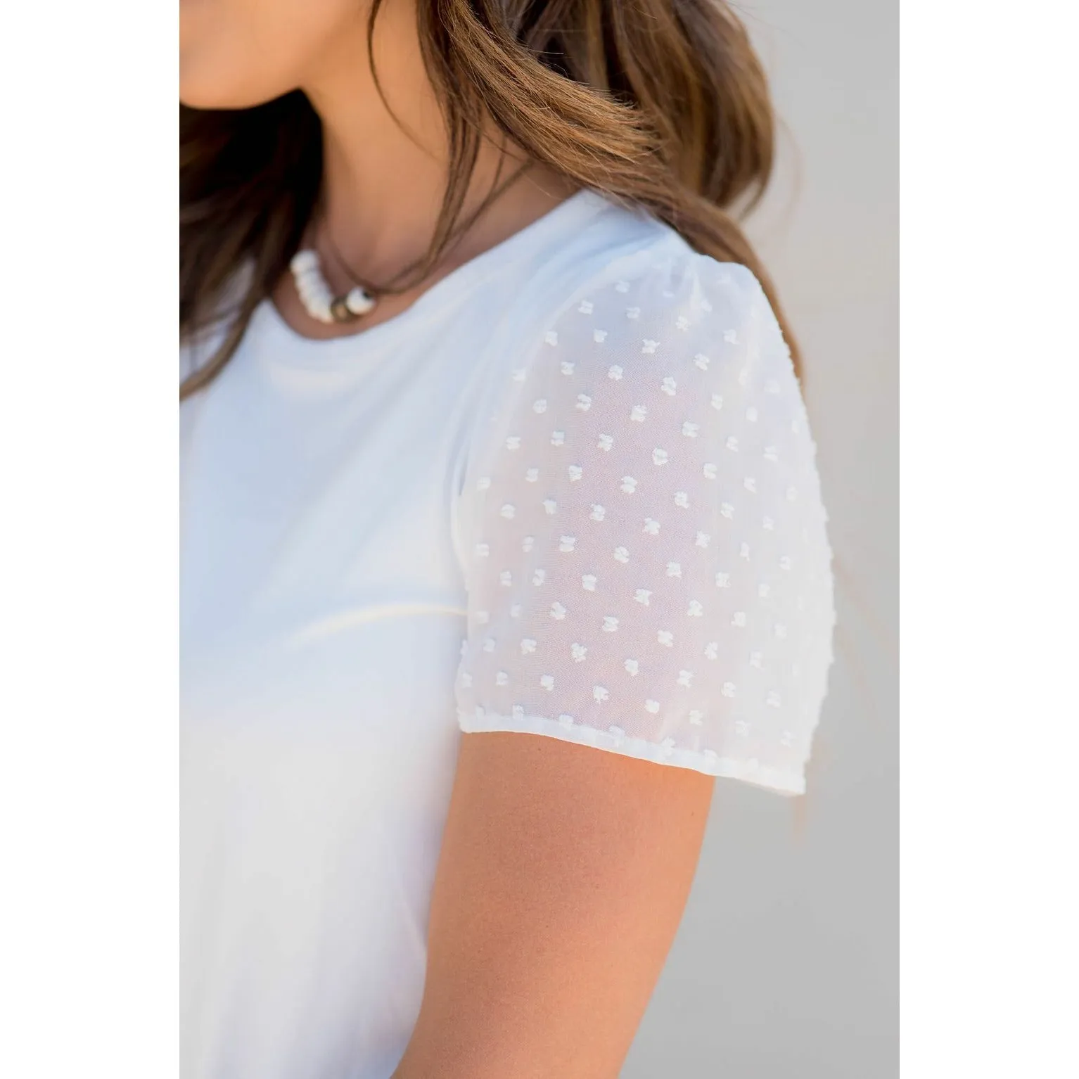 Polka Sleeve Tee