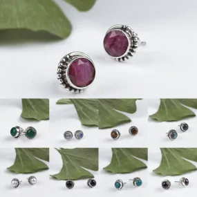 Prima Stud Earrings - VE619(Choice of Gemstones)