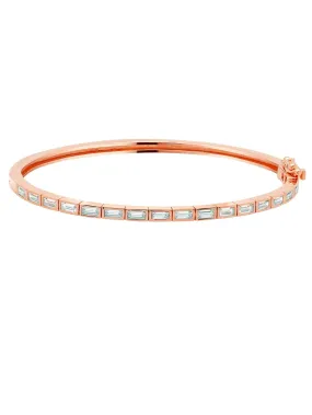 Prism II Cubic Zirconia Bracelet Bangle Finished in 18kt Rose Gold Sale