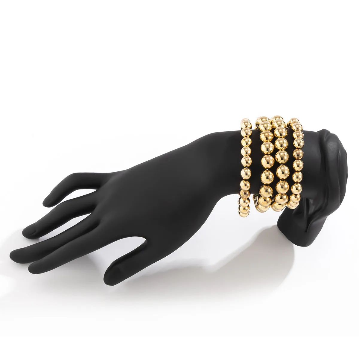 Punk Style Exaggerated Round Bead Chain Bracelet Hip-hop Geometric Metal Set Bracelet