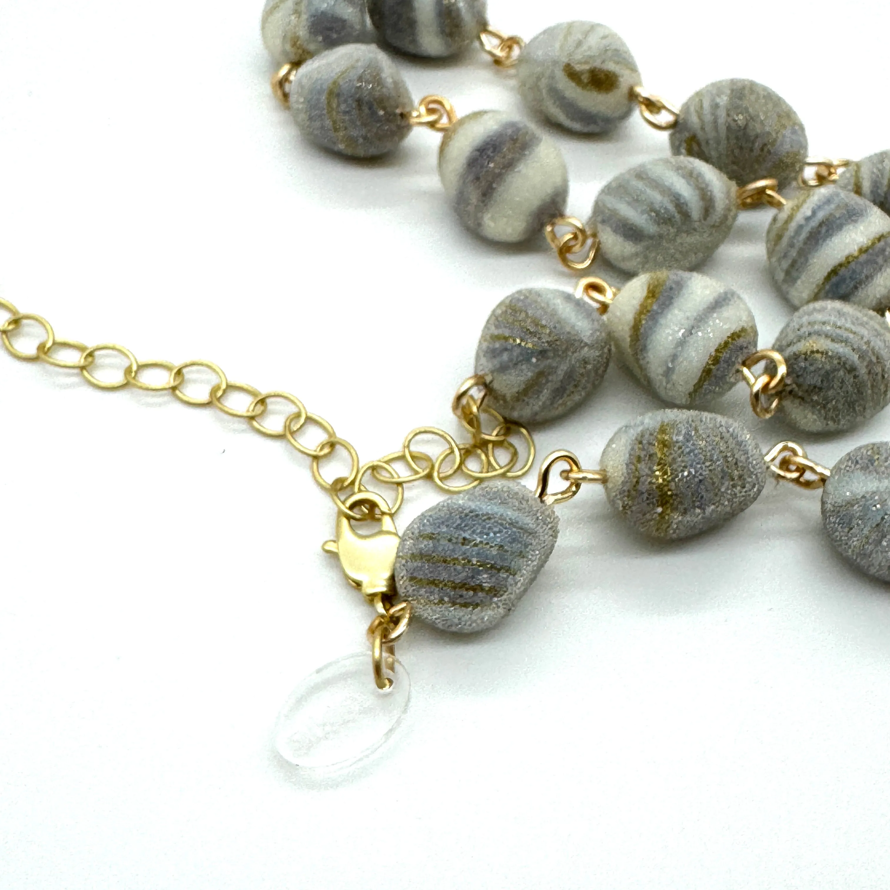 Purple & Gold Sugar Beads Amelia Necklace *