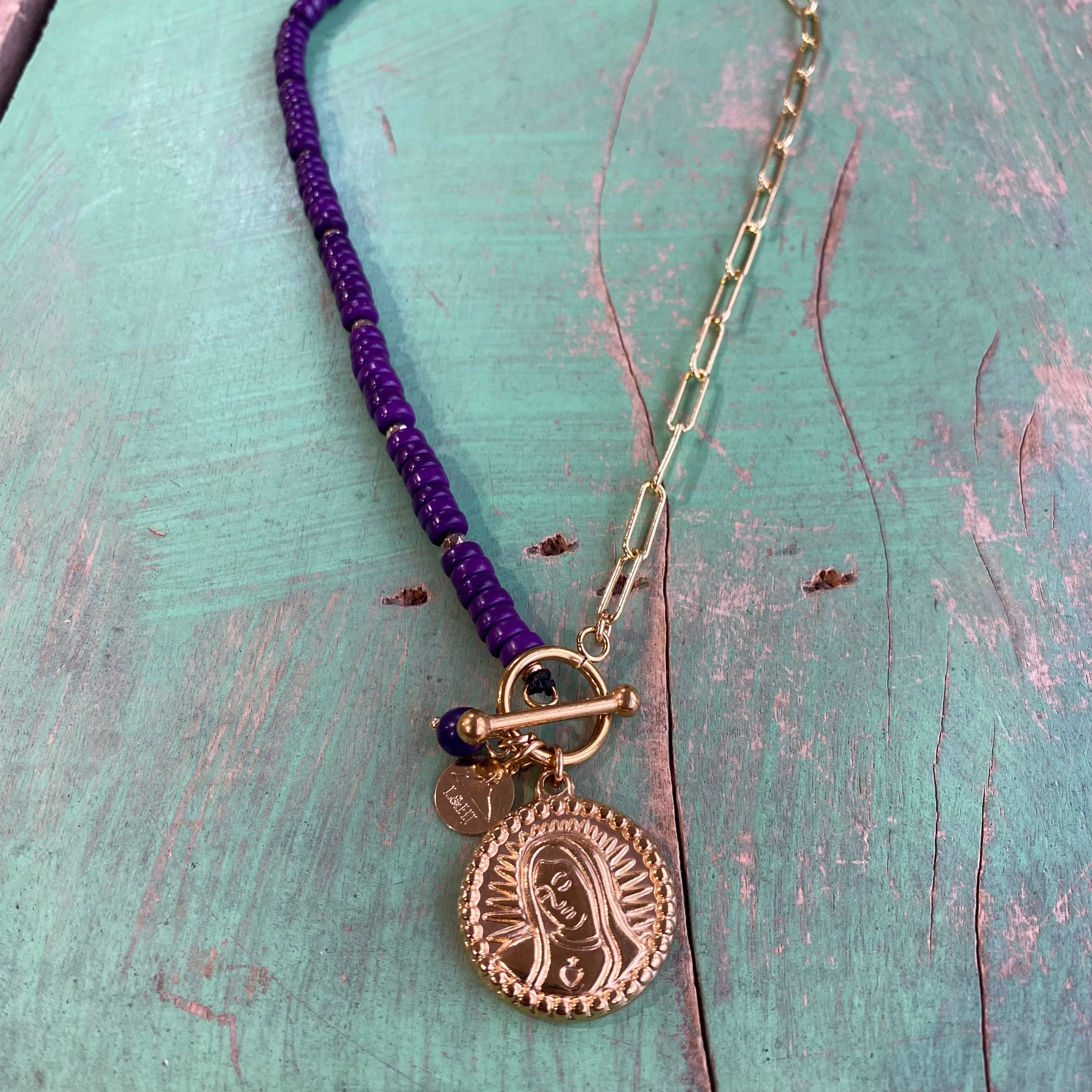 Purple OLG Paperclip Necklace