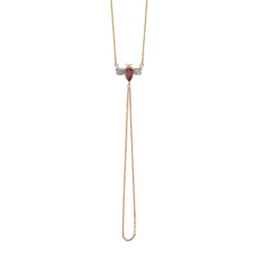 QUEEN BEE BELLA GOLD DIAMOND RUBY HANDCHAIN