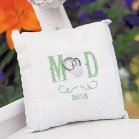 "Simply Sweet" Personalized Vineyard Monogram Ring Pillow (Pack of 1)