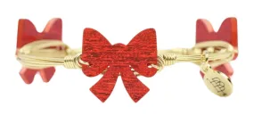 Red Bow Bangle Bracelet