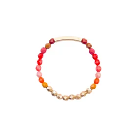 Red Ombre Beaded Bracelet