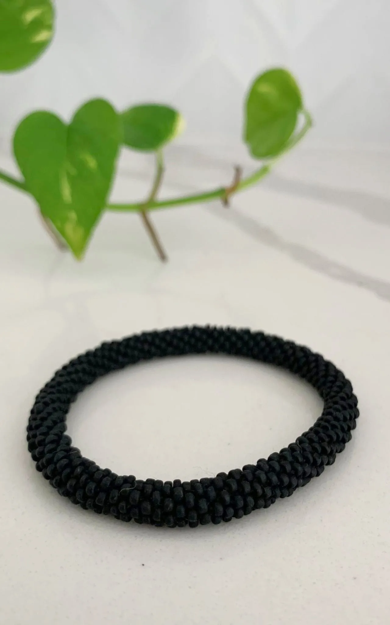 Rolling Beaded Bracelet - Black