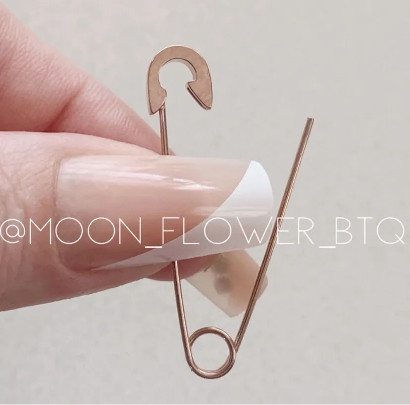 Rose Gold Stainless Steel Safety Pin Earrings