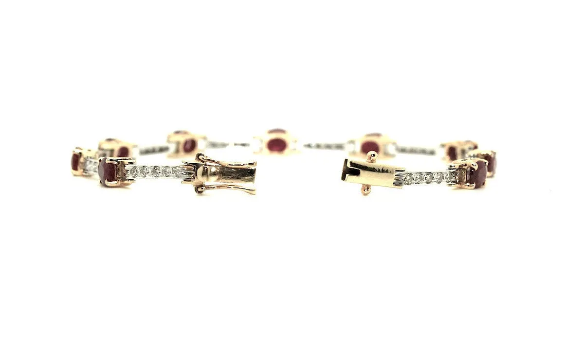 Ruby And Diamond Hot-cake Bracelet / Item Code: BR 5