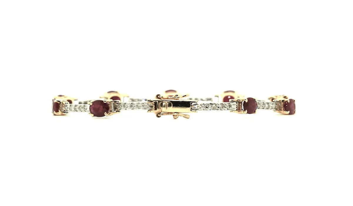 Ruby And Diamond Hot-cake Bracelet / Item Code: BR 5