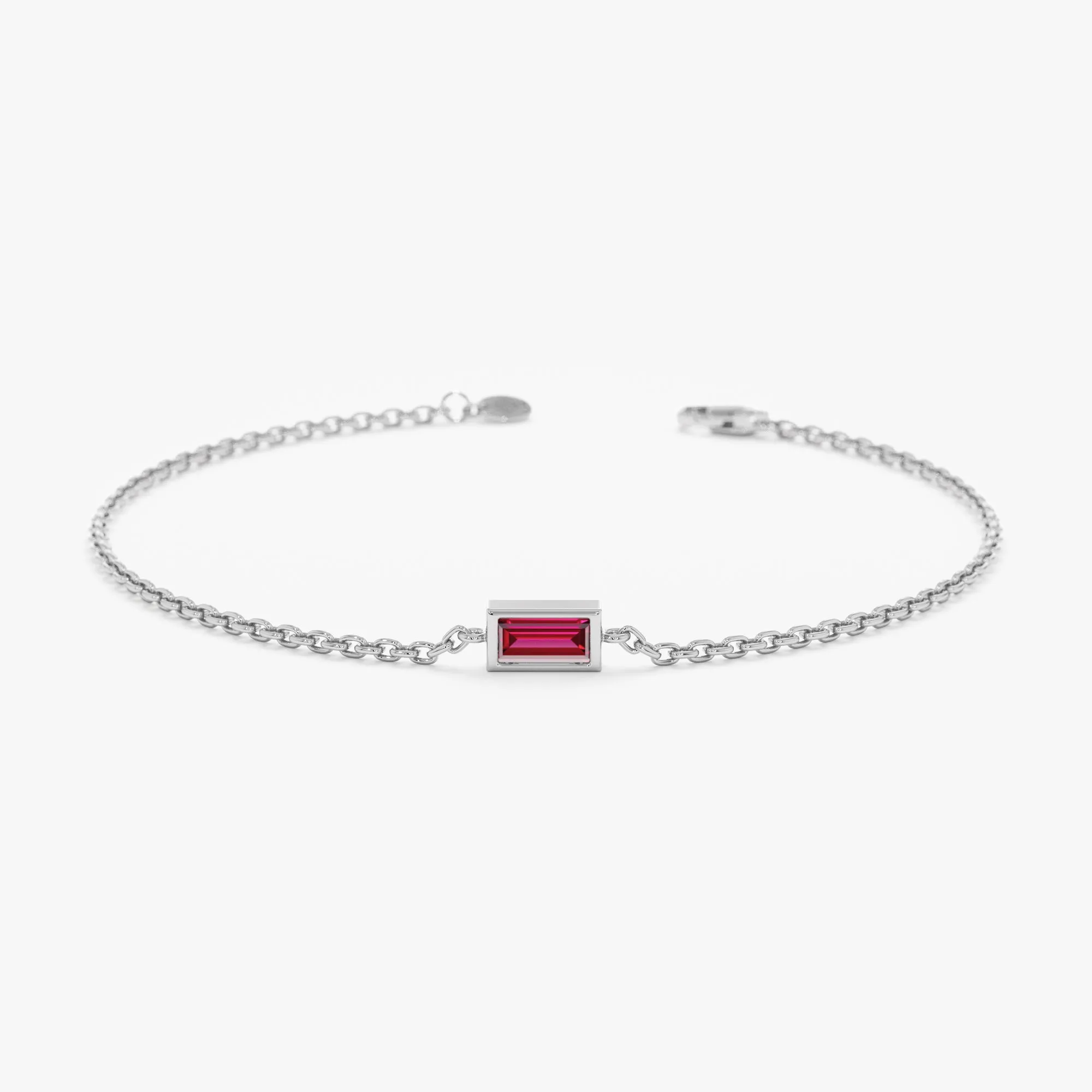 Ruby Birthstone Bracelet, Teresa