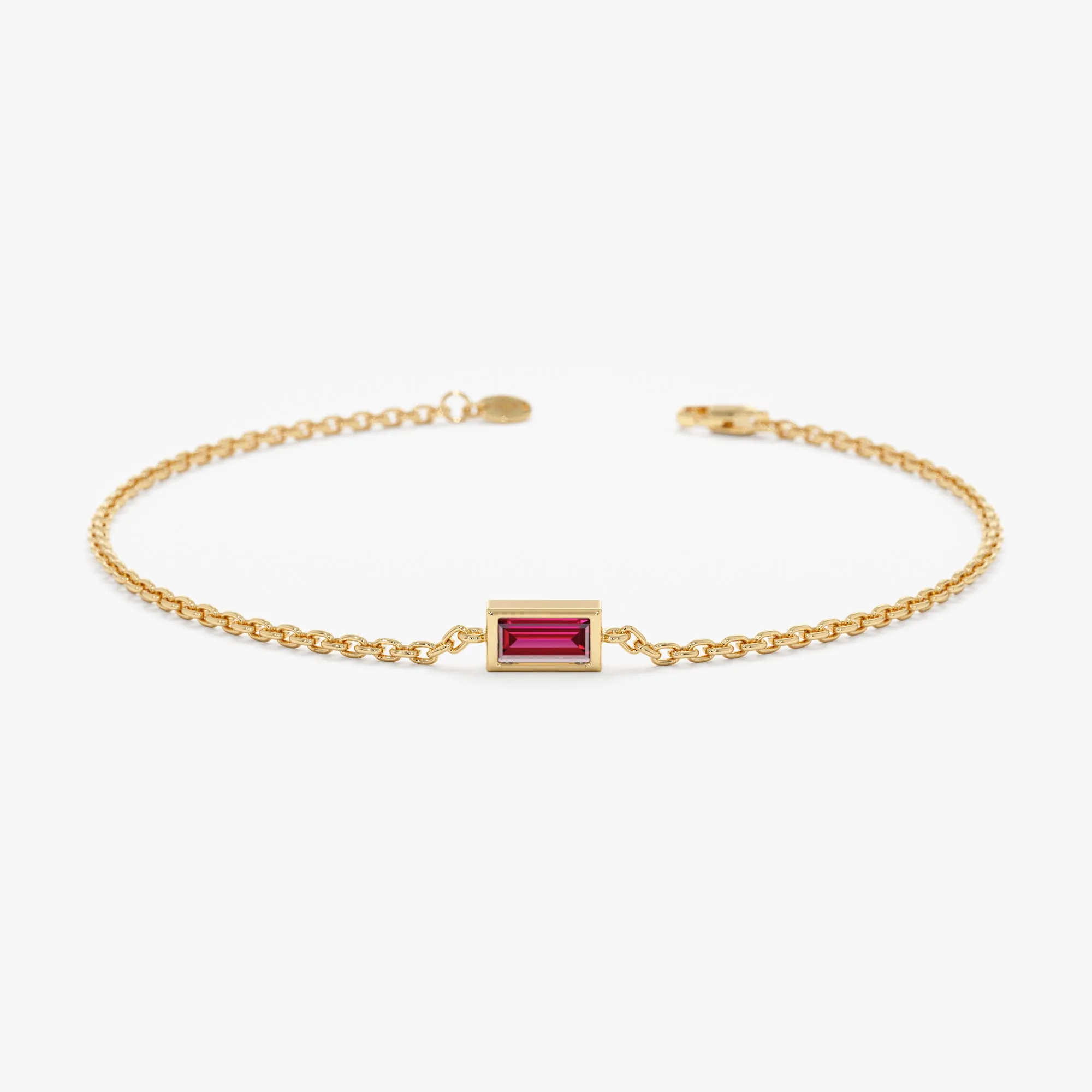 Ruby Birthstone Bracelet, Teresa