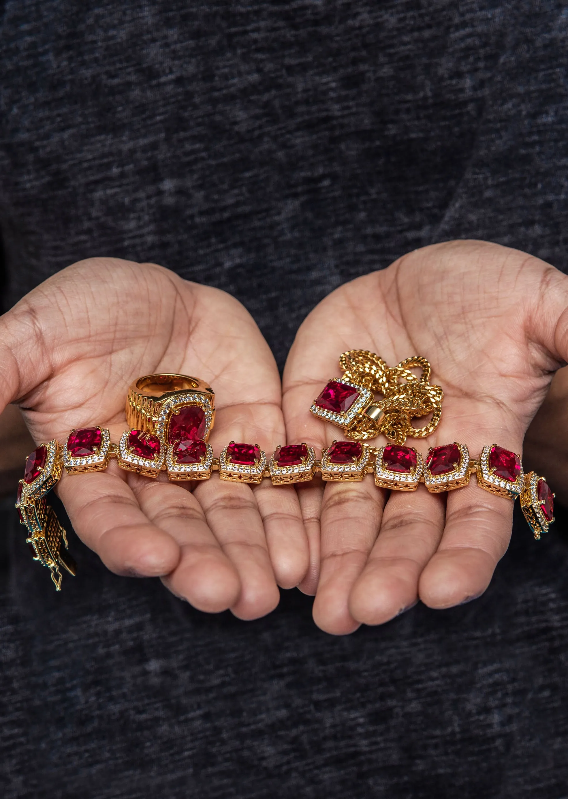 Ruby Chain & Bracelet & Ring