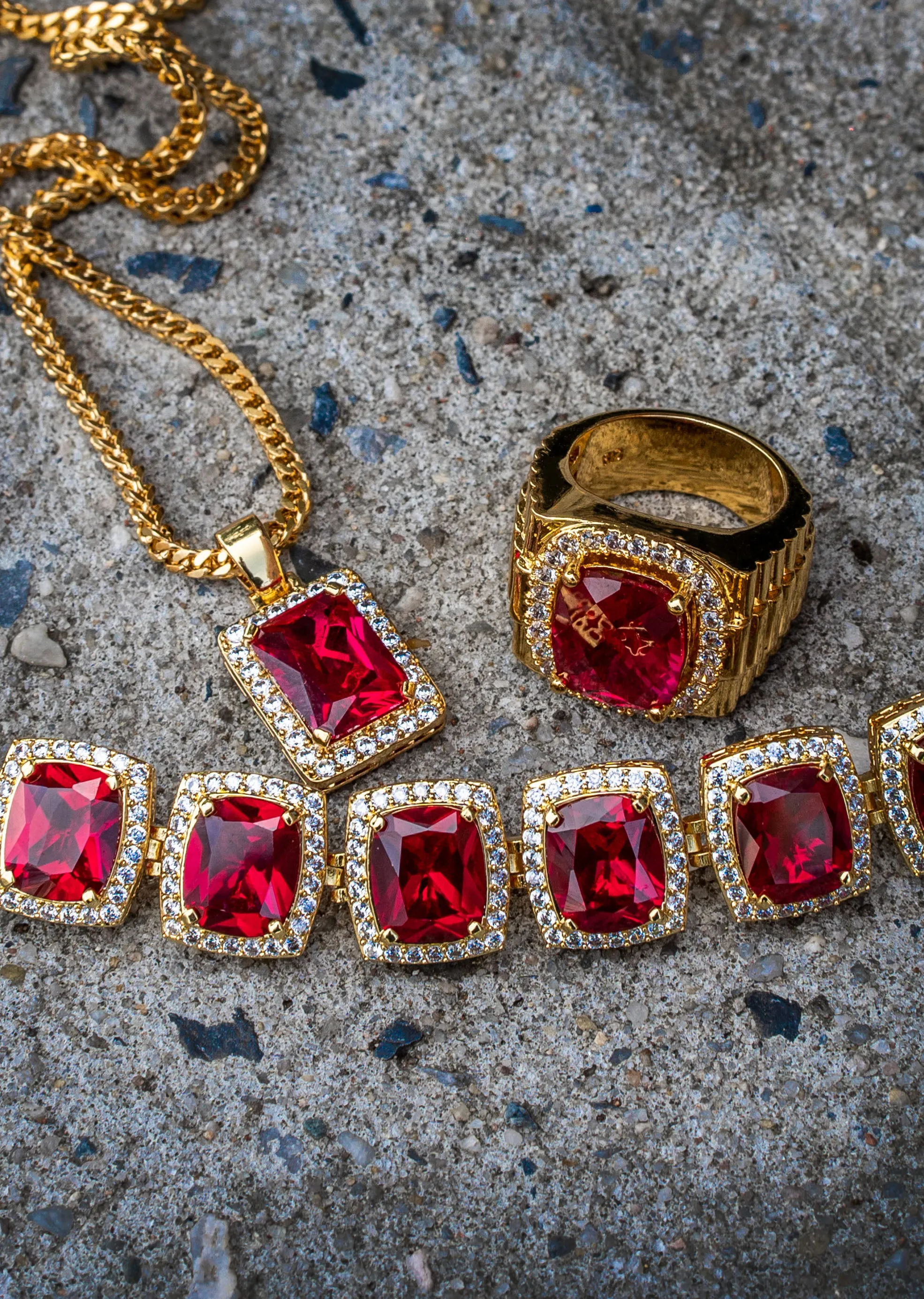 Ruby Chain & Bracelet & Ring