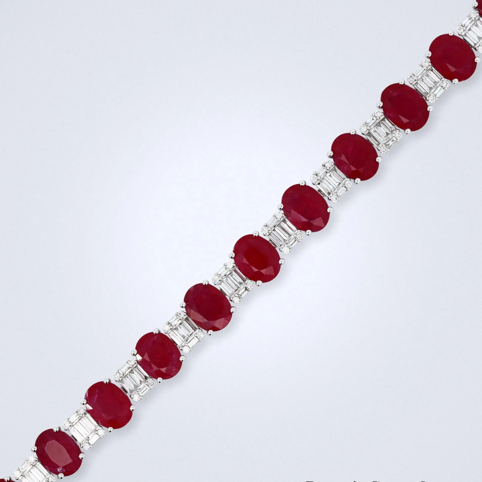 Ruby Elegance Diamond Bracelet