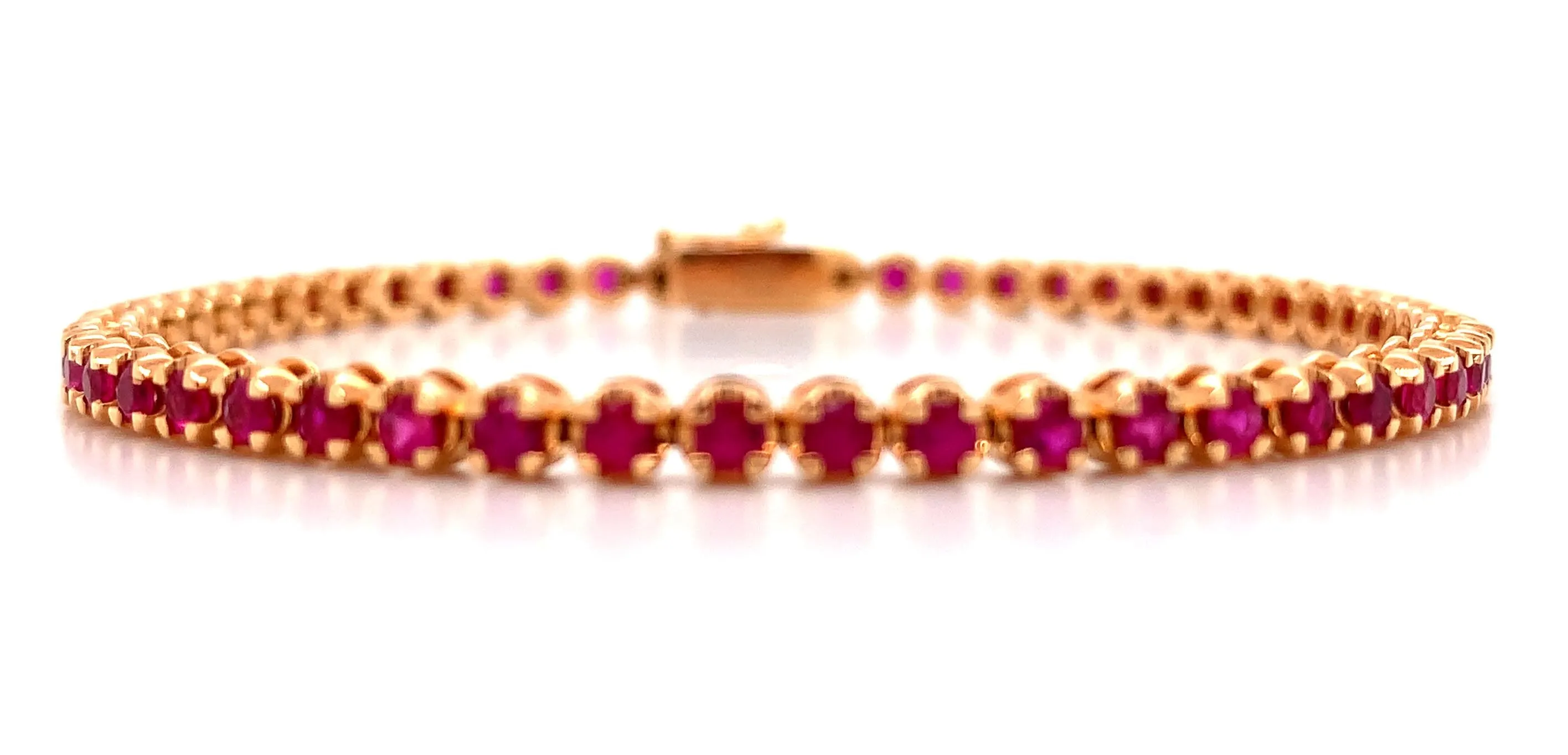 Ruby Gem Stone Tennis Bracelet 2.89ct t.w.