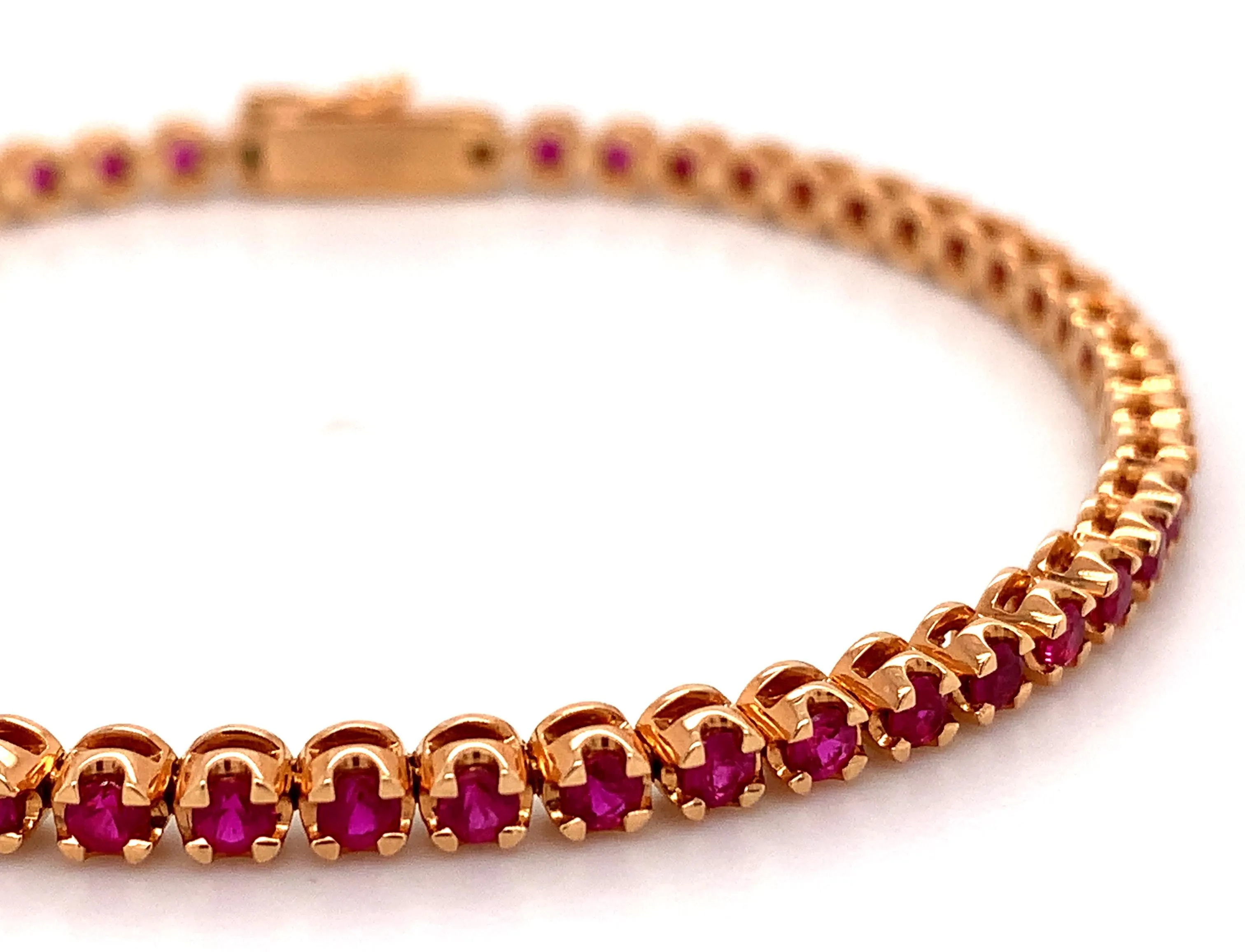 Ruby Gem Stone Tennis Bracelet 2.89ct t.w.