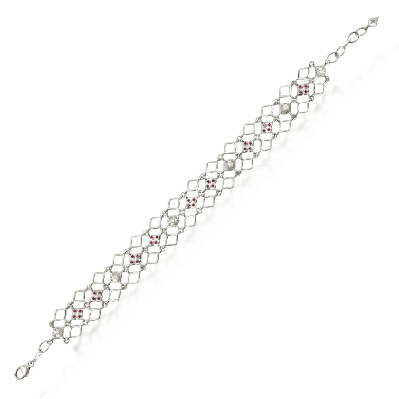 Ruby Silver Nights Bracelet