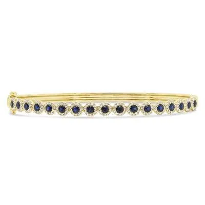 Sapphire Halo Bangle