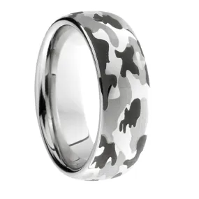 Serinium Domed Band with Camo Laser Engraving