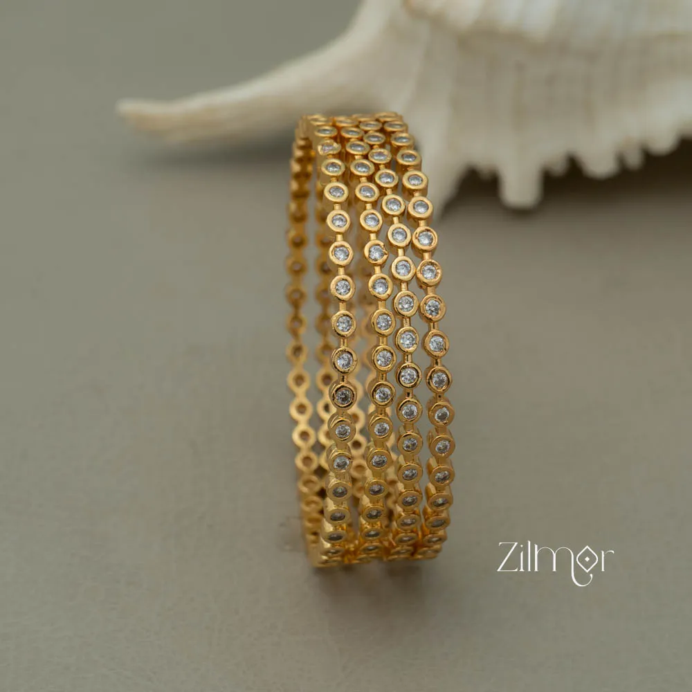 SG100981 - Gold Plated stone bangle