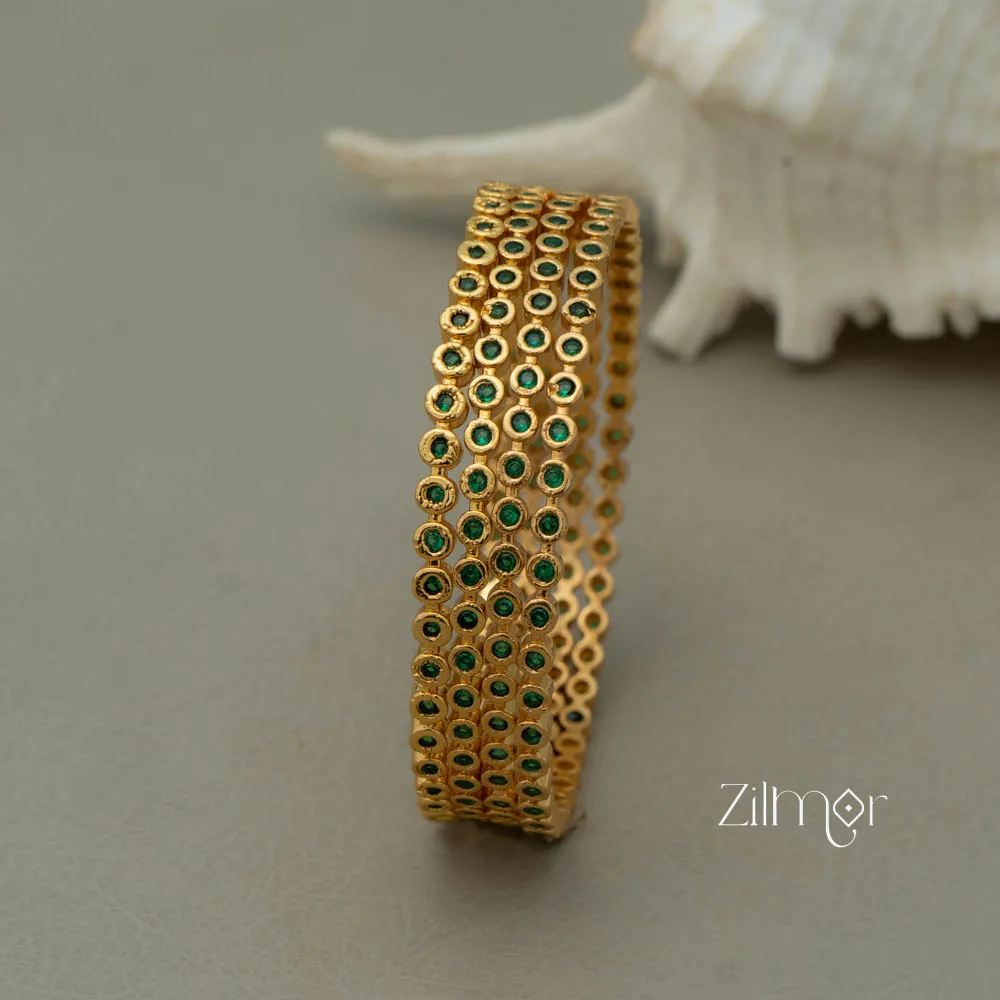 SG100981 - Gold Plated stone bangle