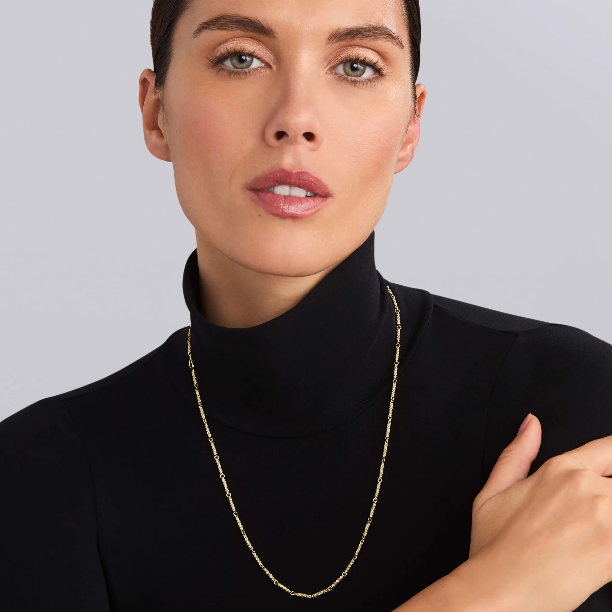 Signature Caviar 18K Gold Superfine Caviar Link Necklace