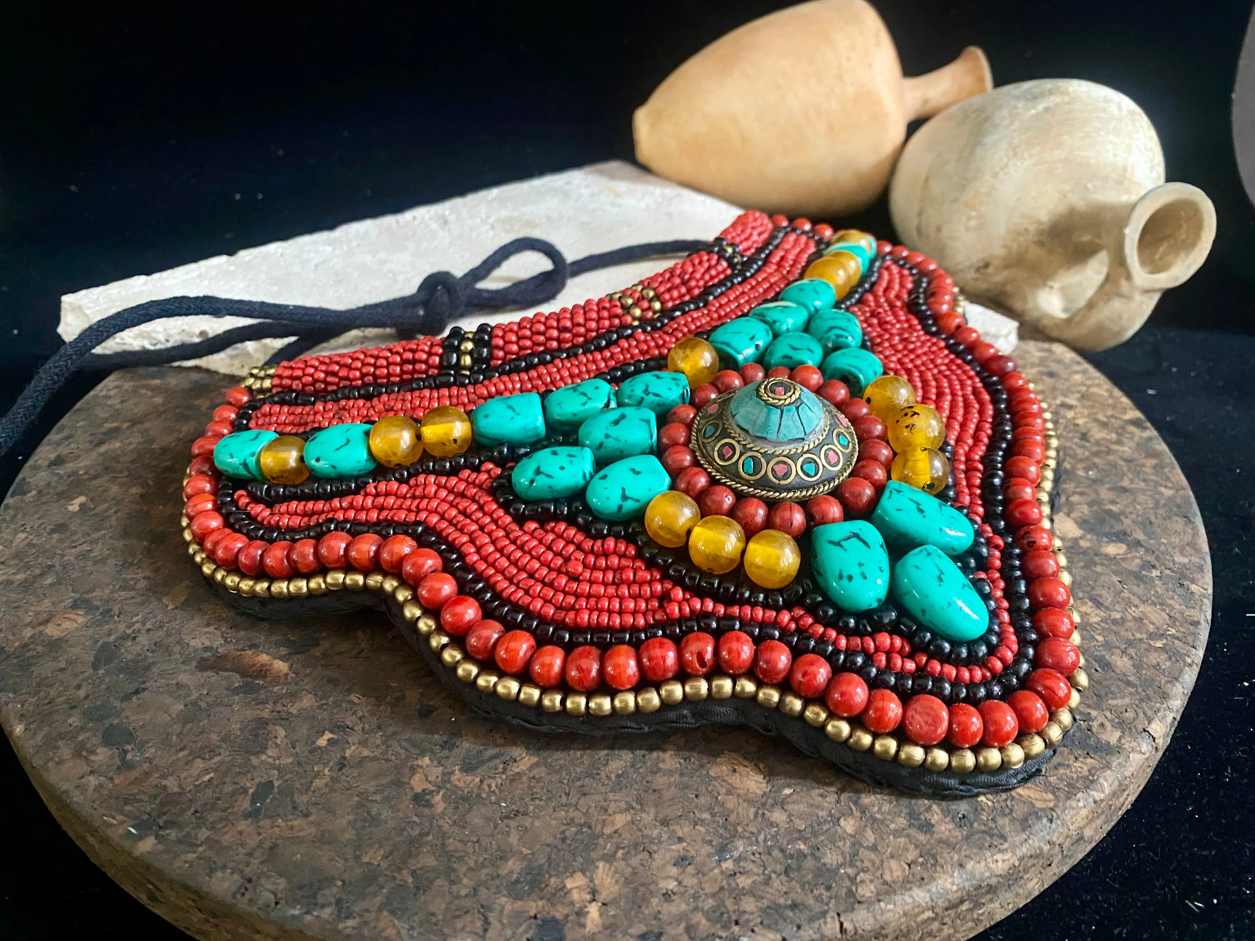 Sikkim Beaded Tribal Necklace