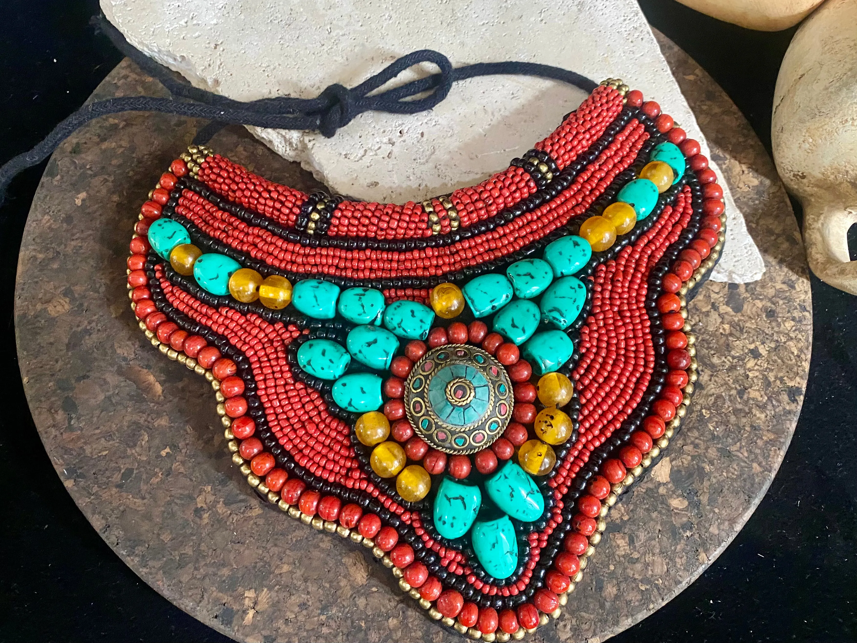 Sikkim Beaded Tribal Necklace