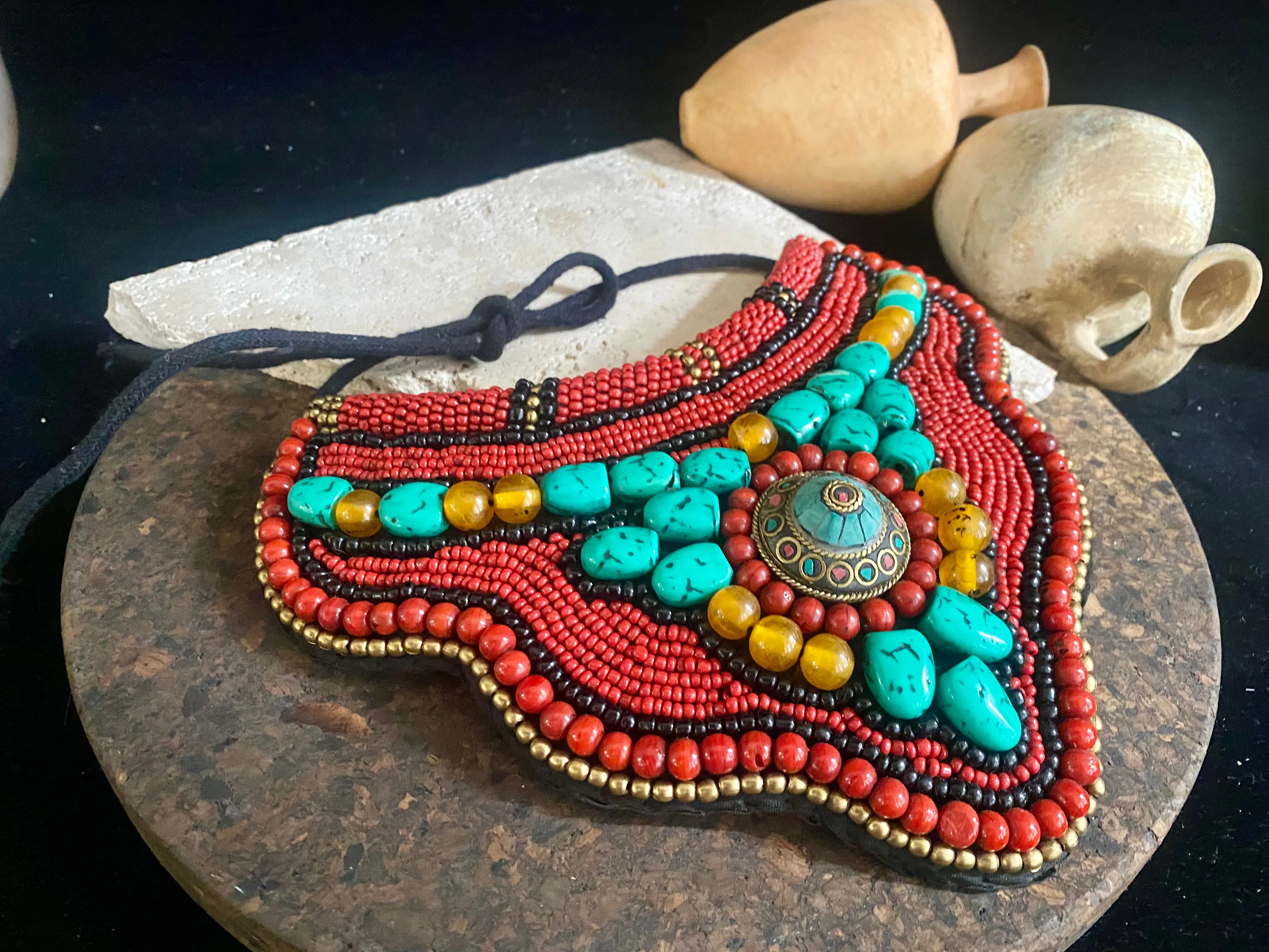 Sikkim Beaded Tribal Necklace