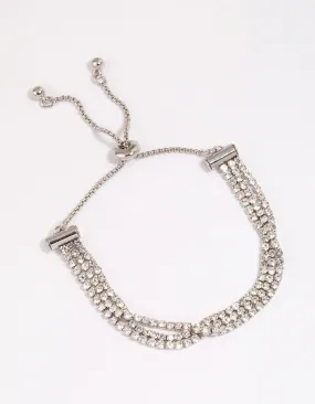 Silver Dainty Cup Chain Toggle Bracelet