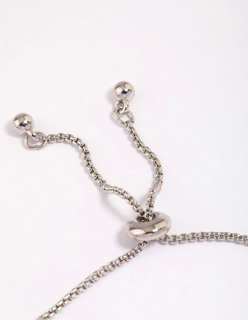 Silver Dainty Cup Chain Toggle Bracelet