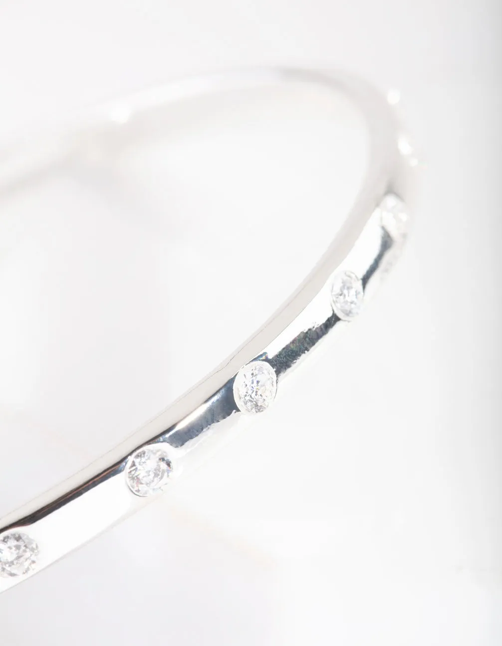 Silver Diamante Classic Bangle