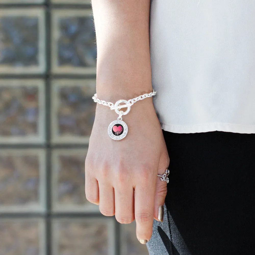 Silver MeMaw Circle Charm Toggle Bracelet