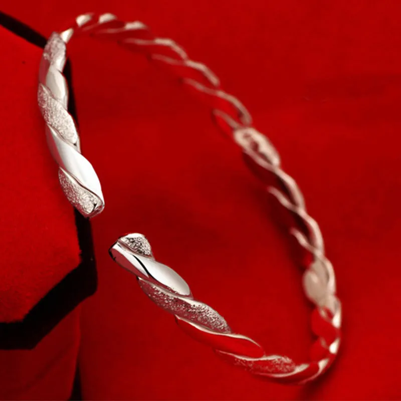 Silver Plated Interlaced Bracelet