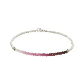 Silver Ruby Fade Bracelet