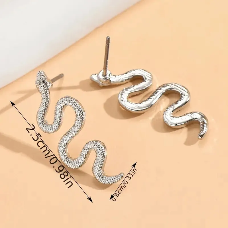 Silver Serpent Earrings