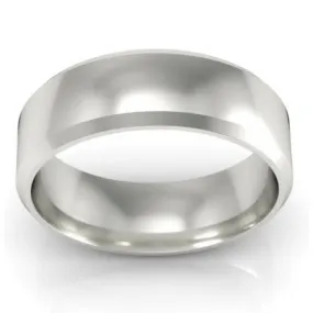 Simple Bevel Wedding Band 6mm