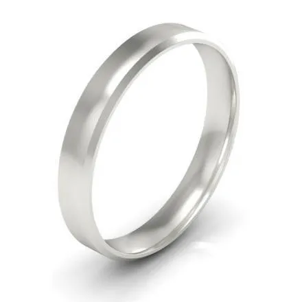 Simple Beveled Wedding Band 3mm