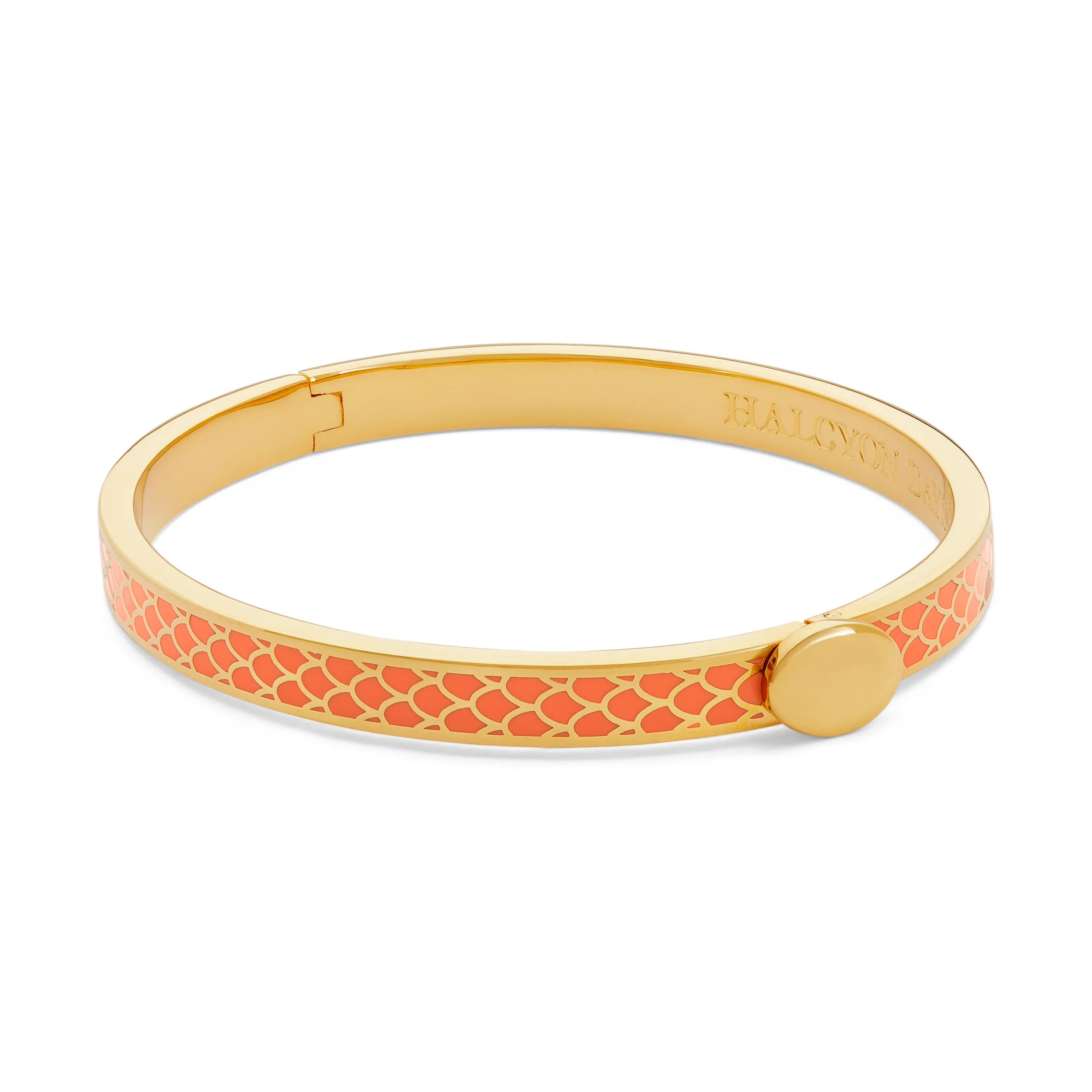 Skinny Salamander Orange & Gold Bangle