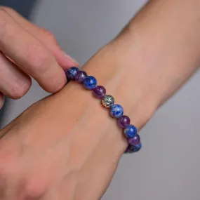 Sodalite and Amethyst Gemstone Bracelet 8mm