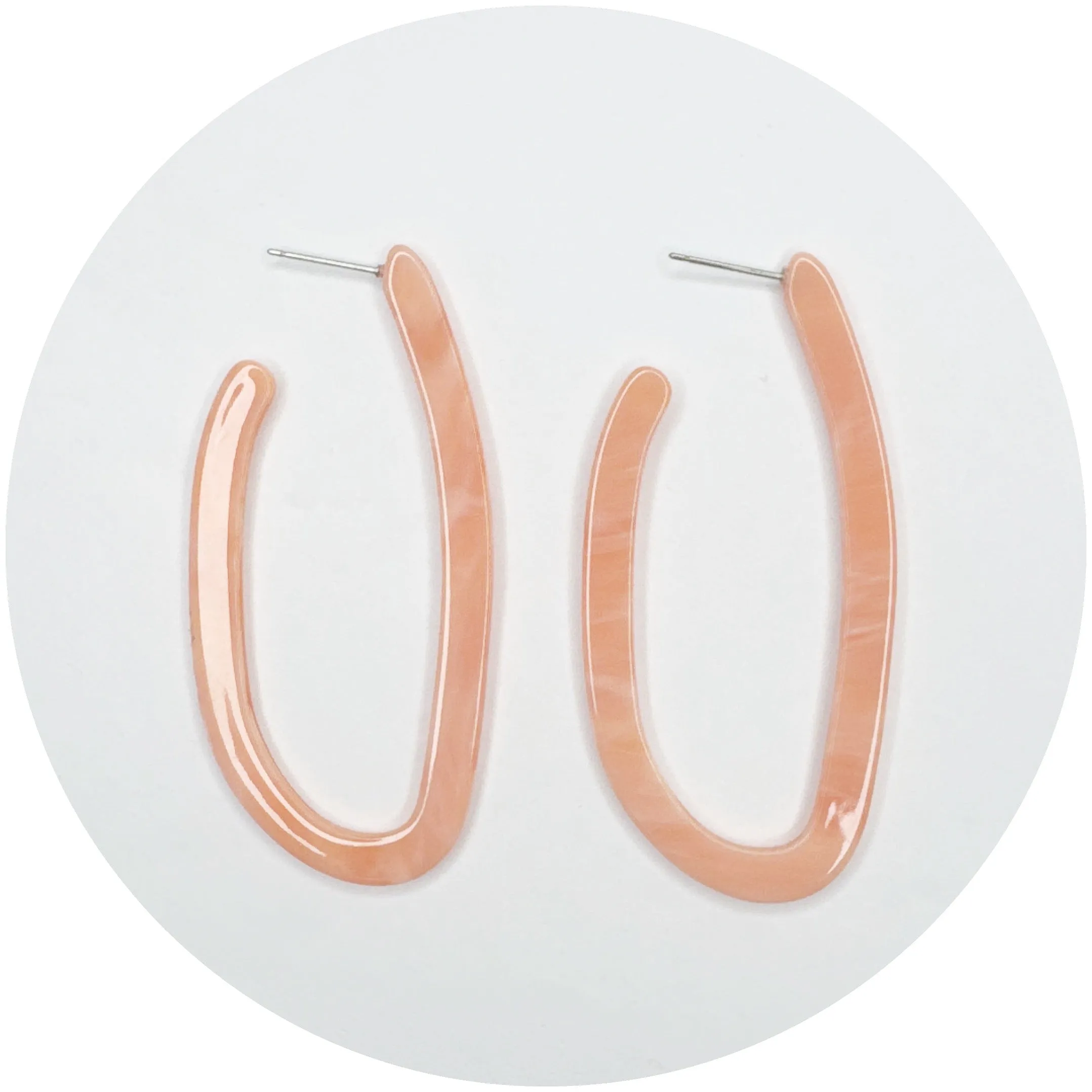 Soleil Acrylic Coral Hoops