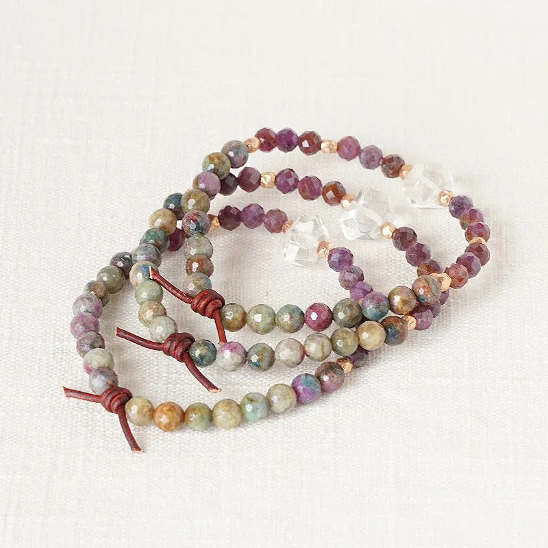 Soul Sister Mini Bracelet - Ruby | Gemstone Friendship Bracelet