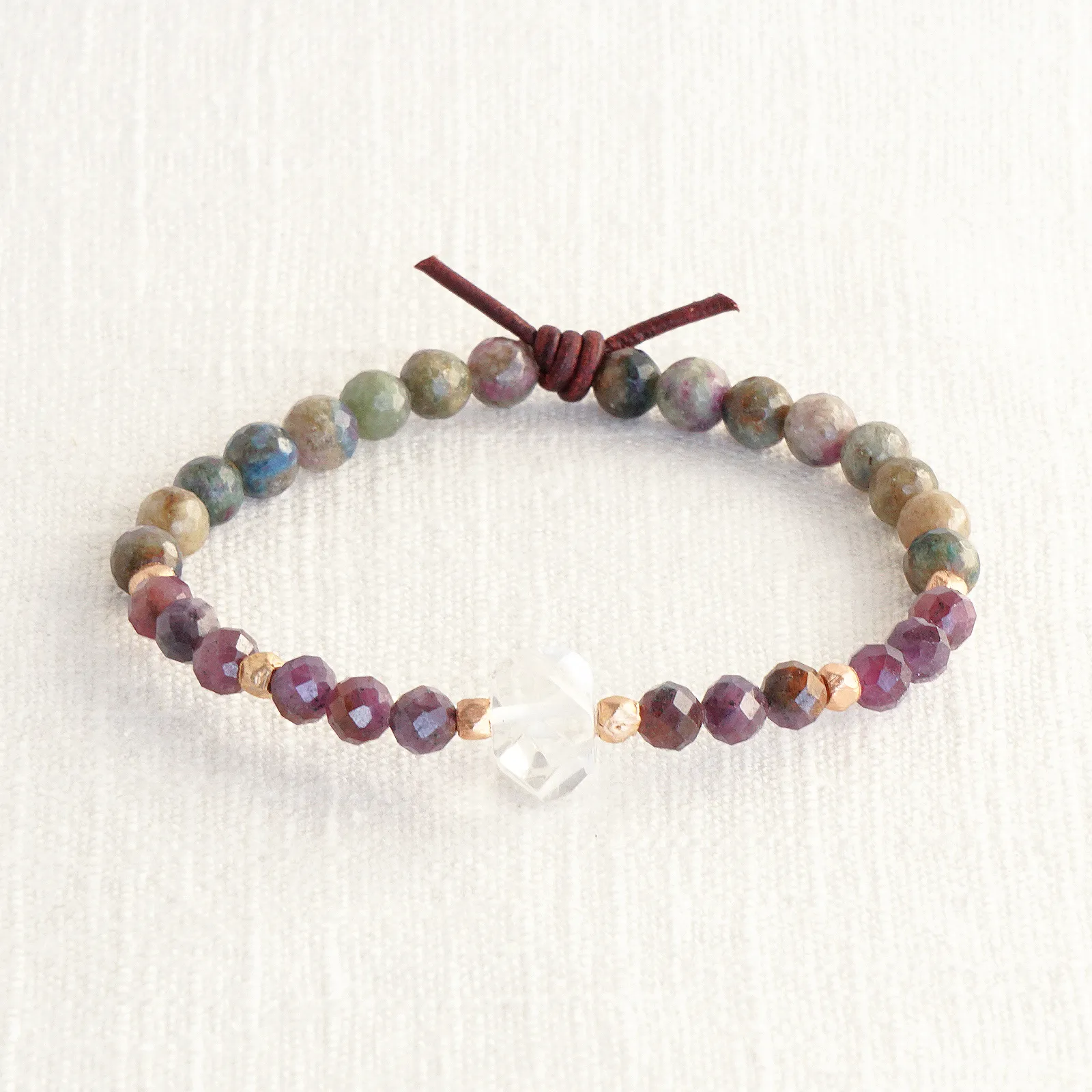 Soul Sister Mini Bracelet - Ruby | Gemstone Friendship Bracelet