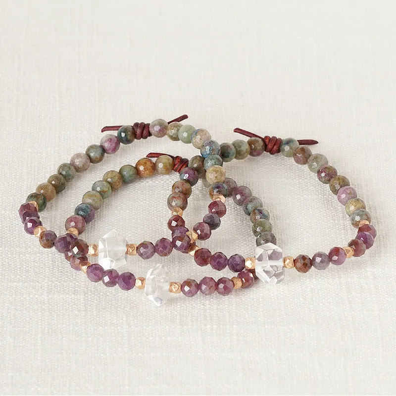 Soul Sister Mini Bracelet - Ruby | Gemstone Friendship Bracelet