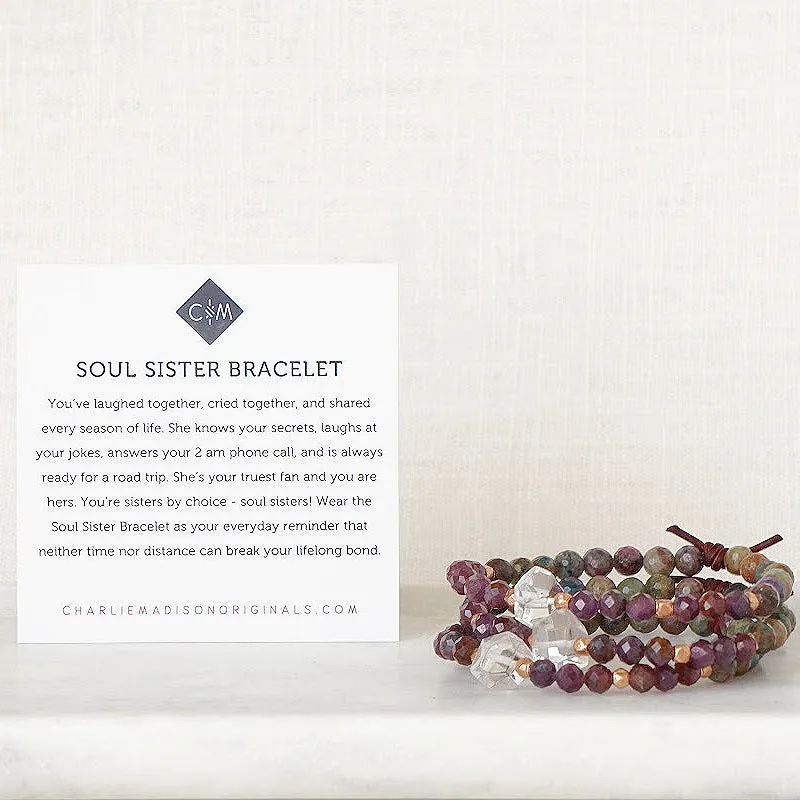 Soul Sister Mini Bracelet - Ruby | Gemstone Friendship Bracelet