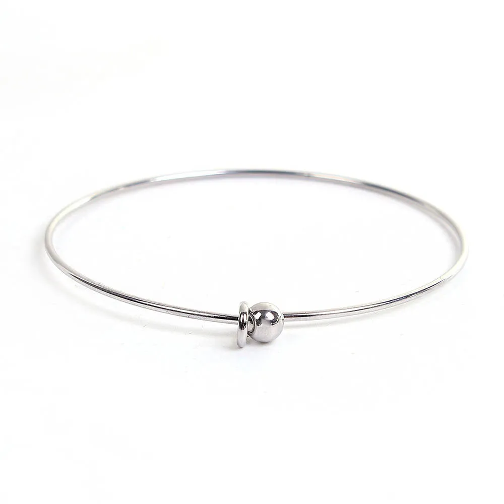 Stainless Steel Bangle 9" - 1.3mm - 1 Bangle - N432