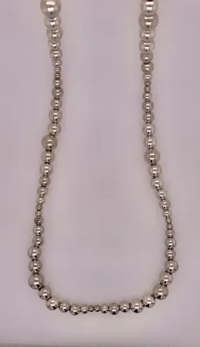 Sterling Silver Beaded Necklace