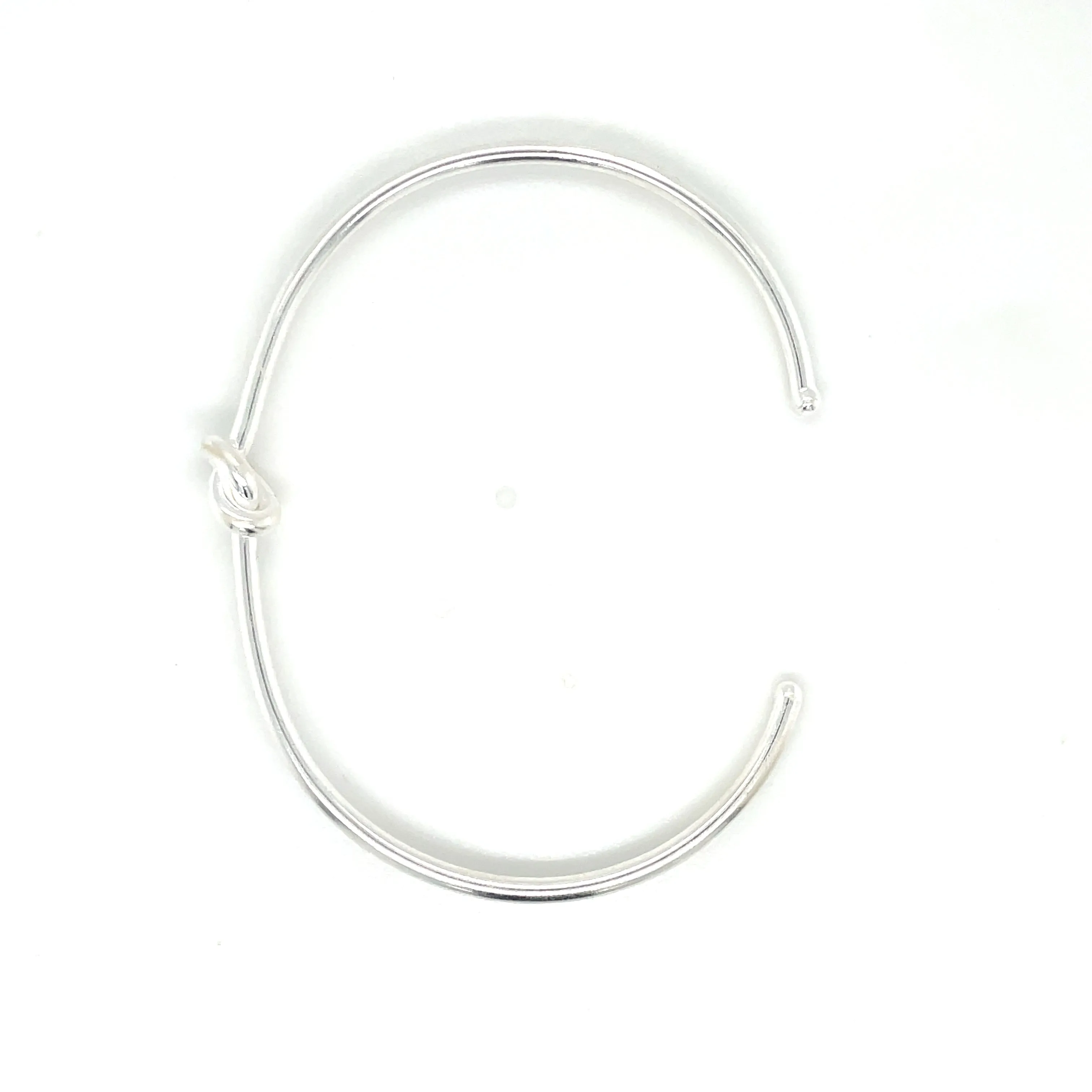 Sterling Silver Love Knot Open Bangle