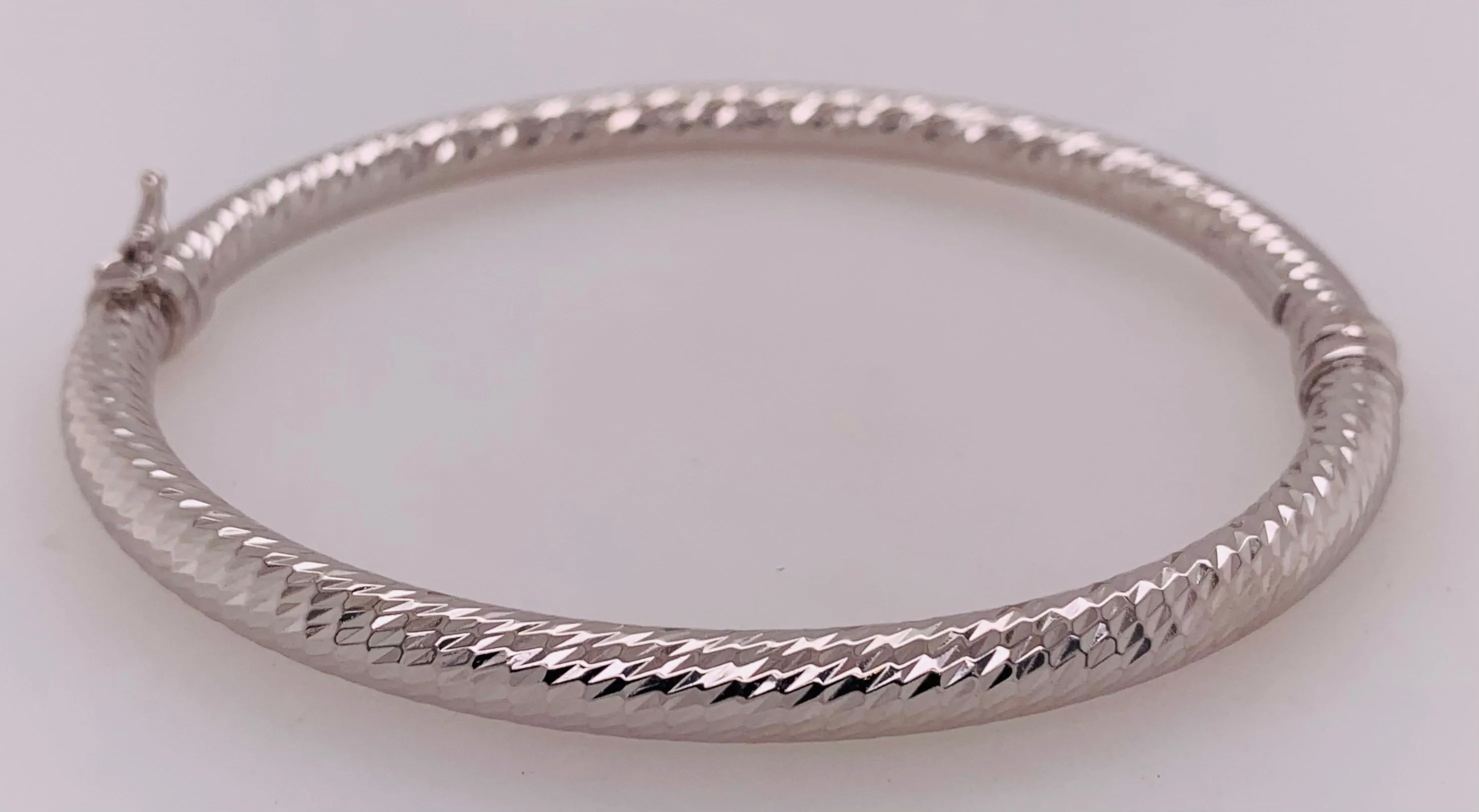 Sterling Silver Sparkle Bangle